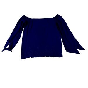 Jessica Simpson off the shoulder navy blue blouse. Size Small